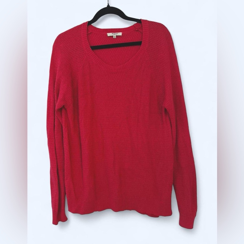 Madewell Vibrant Pink Crew Neck Sweater